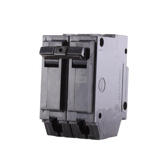 GE Q-Line® THQL2120 Type THQL Molded Case Circuit Breaker, 120/240 VAC, 20 A, 10 kA Interrupt, 2 Poles, LI/Non-Interchangeable Thermal Magnetic Trip