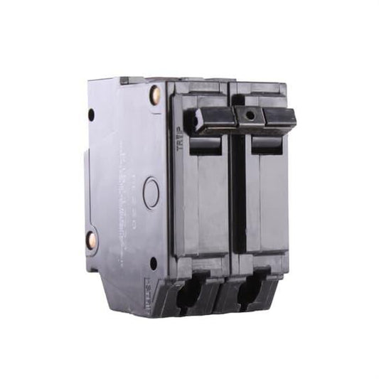 GE Q-Line® THQL2120 Type THQL Molded Case Circuit Breaker, 120/240 VAC, 20 A, 10 kA Interrupt, 2 Poles, LI/Non-Interchangeable Thermal Magnetic Trip