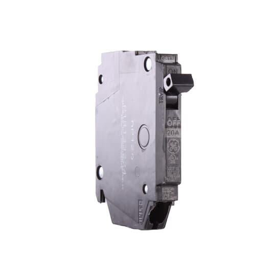 GE Q-Line® THQP120 Type THQP Compact Molded Case Circuit Breaker, 240 VAC, 20 A, 10 kA Interrupt, 1 Pole, LI/Non-Interchangeable Thermal Magnetic Trip