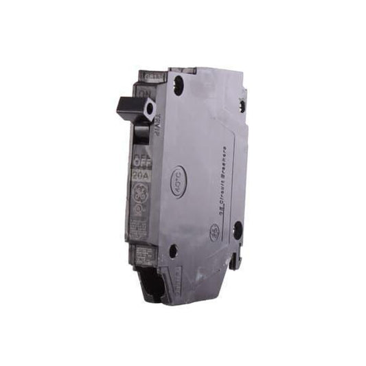 GE Q-Line® THQP120 Type THQP Compact Molded Case Circuit Breaker, 240 VAC, 20 A, 10 kA Interrupt, 1 Pole, LI/Non-Interchangeable Thermal Magnetic Trip