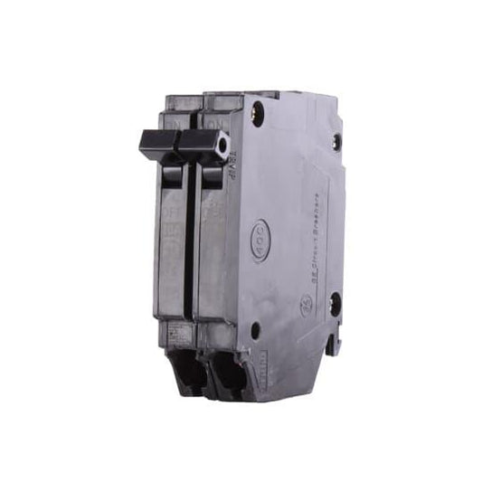 GE Q-Line® THQP220 Type THQP Compact Molded Case Circuit Breaker, 240 VAC, 20 A, 10 kA Interrupt, 2 Poles, LI/Non-Interchangeable Thermal Magnetic Trip