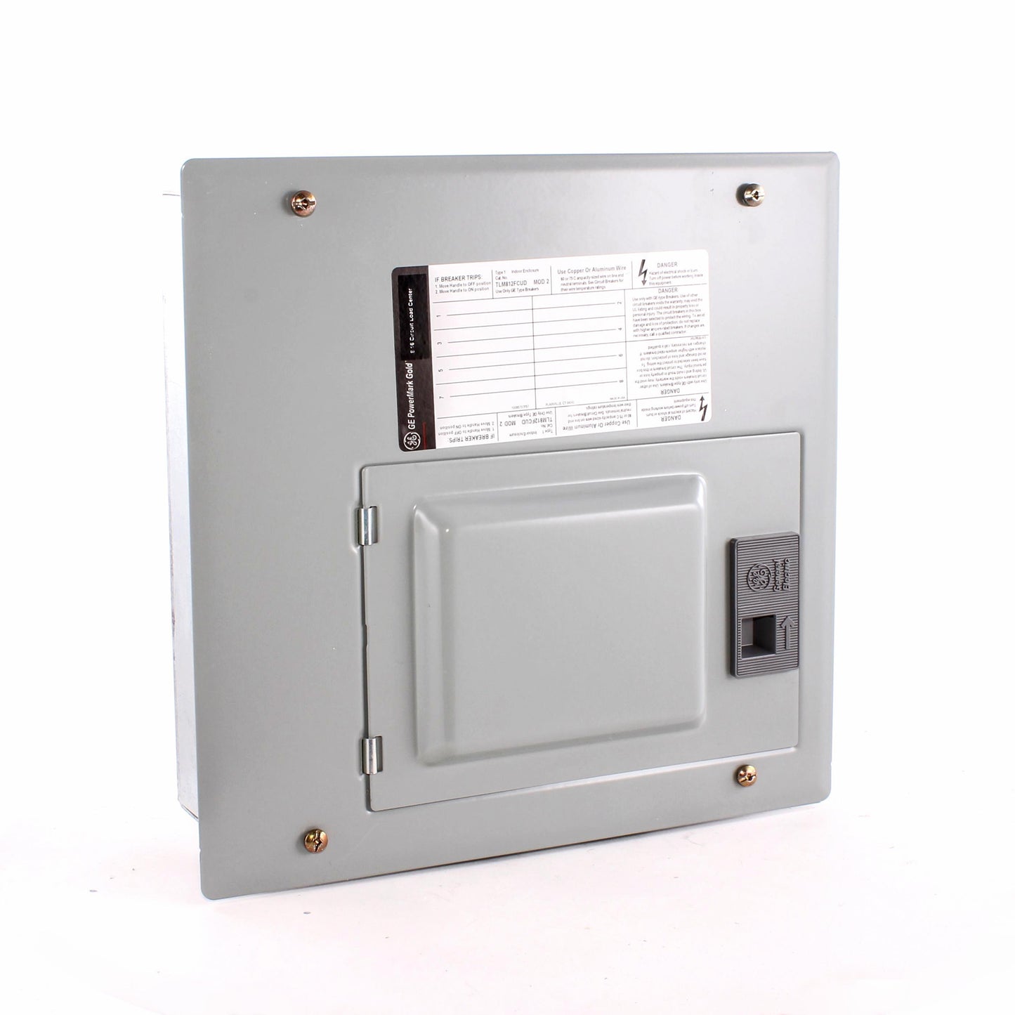 GE PowerMark Gold Industrial Solutions TLM812FCUD 1-Phase Standard Convertible Main Lug Loadcenter, 120/240 VAC, 125 A, 1 Pole, 22 kA Interrupt