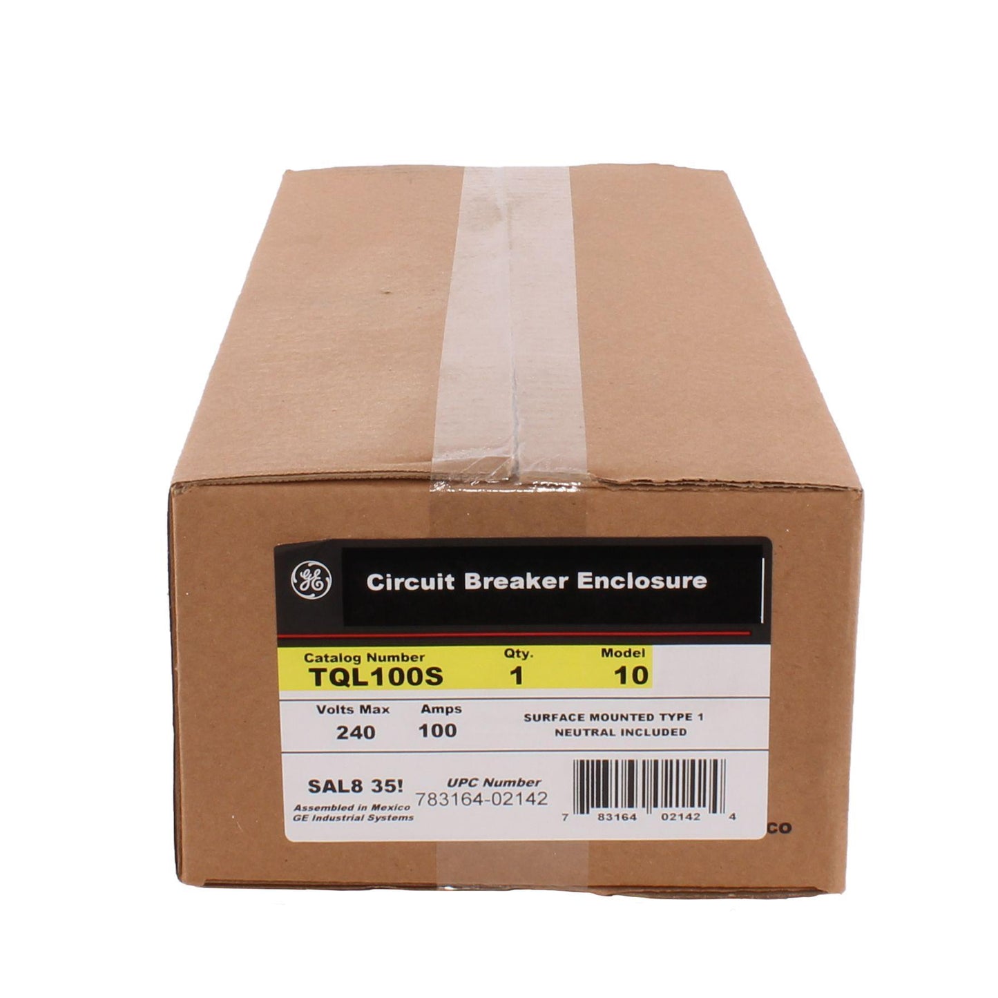 GE QLINE TQL100S Circuit Breaker Enclosure, 6.9 in W x 4 in D x 15.2 in H, NEMA 1 NEMA Rating, Steel