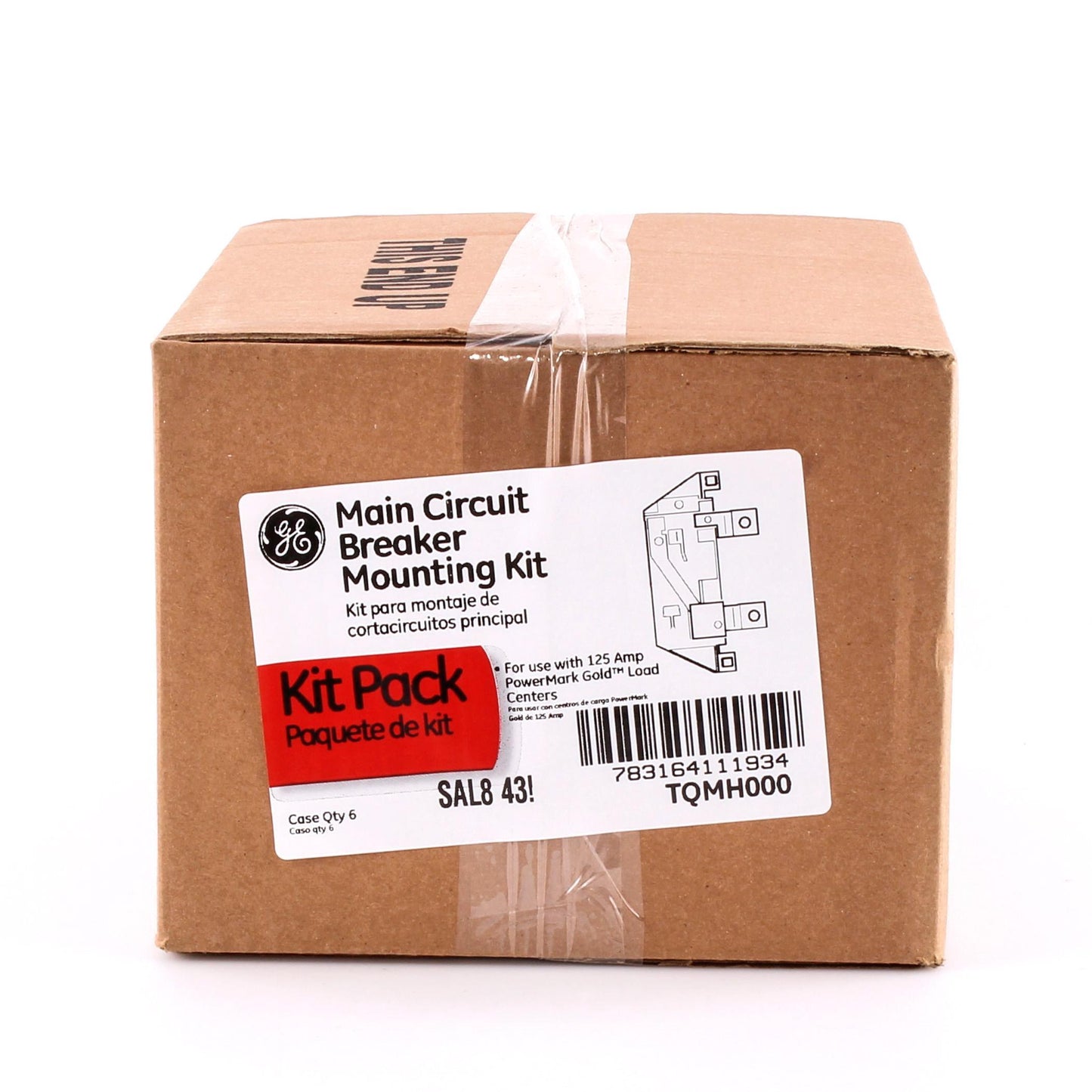 GE PowerMark Gold Industrial Solutions TQMH000 Main Circuit Breaker Kit, For Use With PowerMark Gold 125 A Load Center
