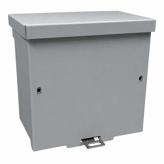 Hammond® C3R664SC Type 3R Junction Box, 6 x 6 x 4 in, Screw Cover with Knockouts, Galvanized Steel, NEMA 3R, Gray