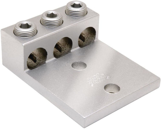 BURNDY® K3A29U2N K3A-U Dual Rated Universal Mechanical Bolted Lug and Terminal, 6 AWG to 250 kcmil Copper/Stranded Aluminum Conductor, 1/2 in Stud, 2 Bolt Holes, Aluminum