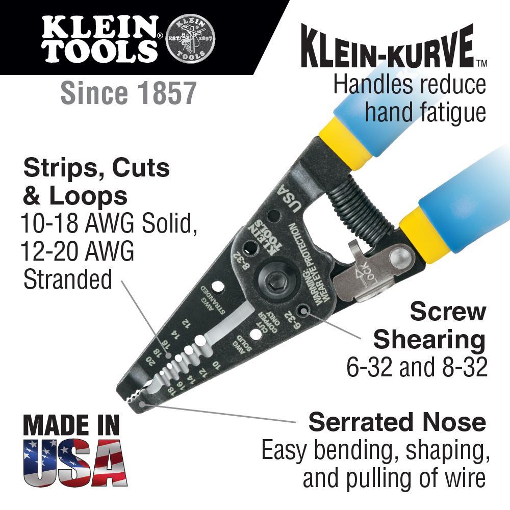 Klein® 11055 Solid and Stranded Copper Wire Stripper and Cutter