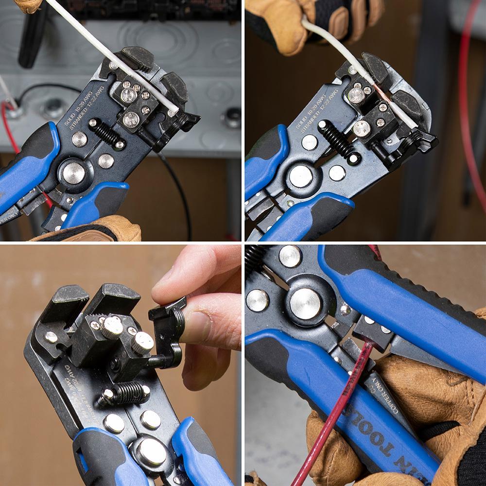 Klein® 11061 Wire Stripper and Cutter, Self-Adjusting