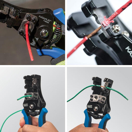 Klein® 11063W Wire Stripper/Cutter, 20 to 8 AWG Solid/Stranded Cable, 6.594 in OAL, Cast Alloy Body