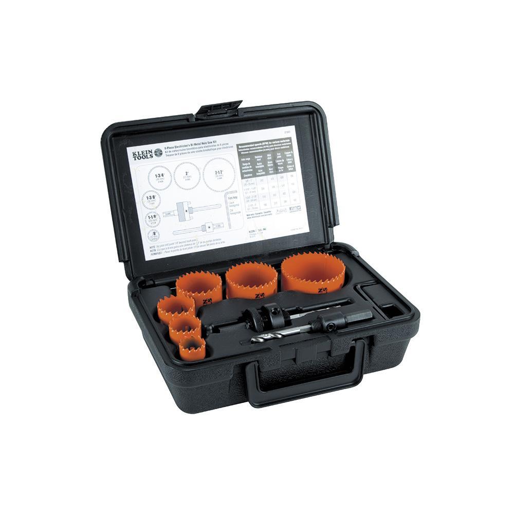 Klein® 31902 Bi-Metal Hole Saw Kit, 8-Piece