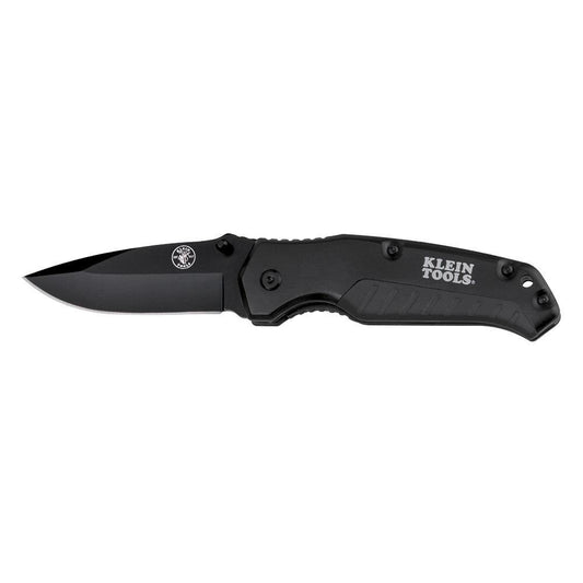 Klein® 44220 Pocket Knife, Black, Drop-Point Blade