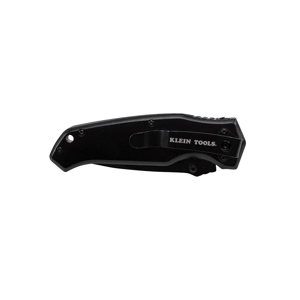 Klein® 44220 Pocket Knife, Black, Drop-Point Blade