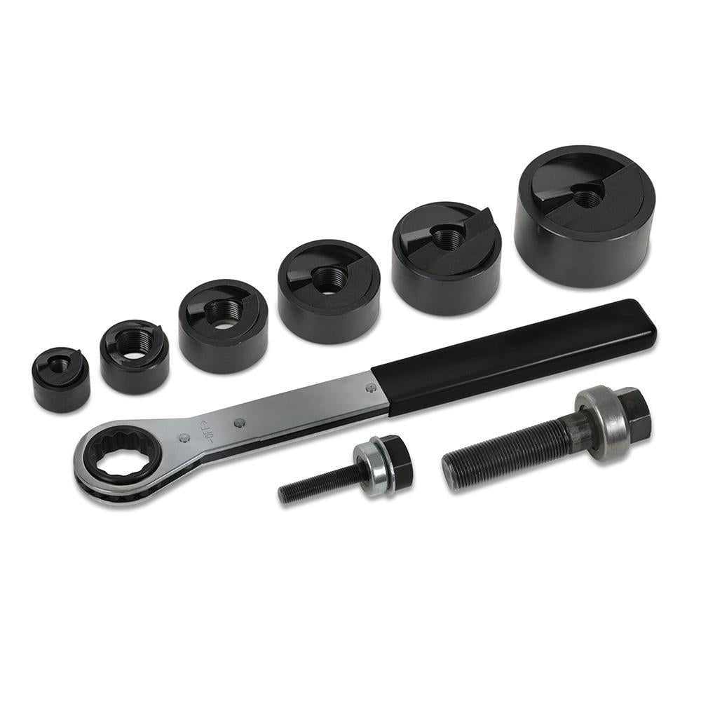 Klein® 53732SEN Split Slug Knockout Punch Set, For Use With 1/2 in, 3/4 in, 1 in, 1-1/4 in, 1-1/2 in and 2 in Conduit, 1 in Conduit/Pipe, Mild Steel