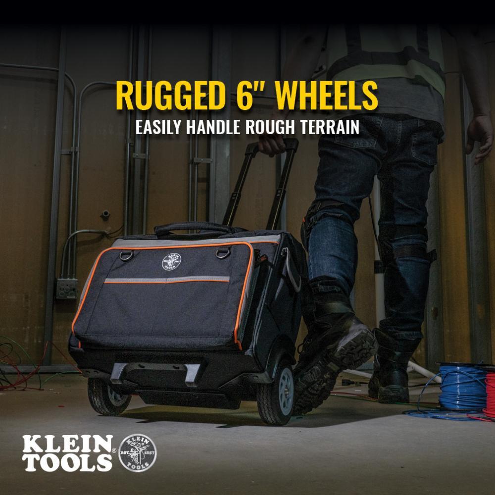 Klein® 55452RTB Tradesman Pro™ Rolling Tool Bag, 24-Pocket, 19-In