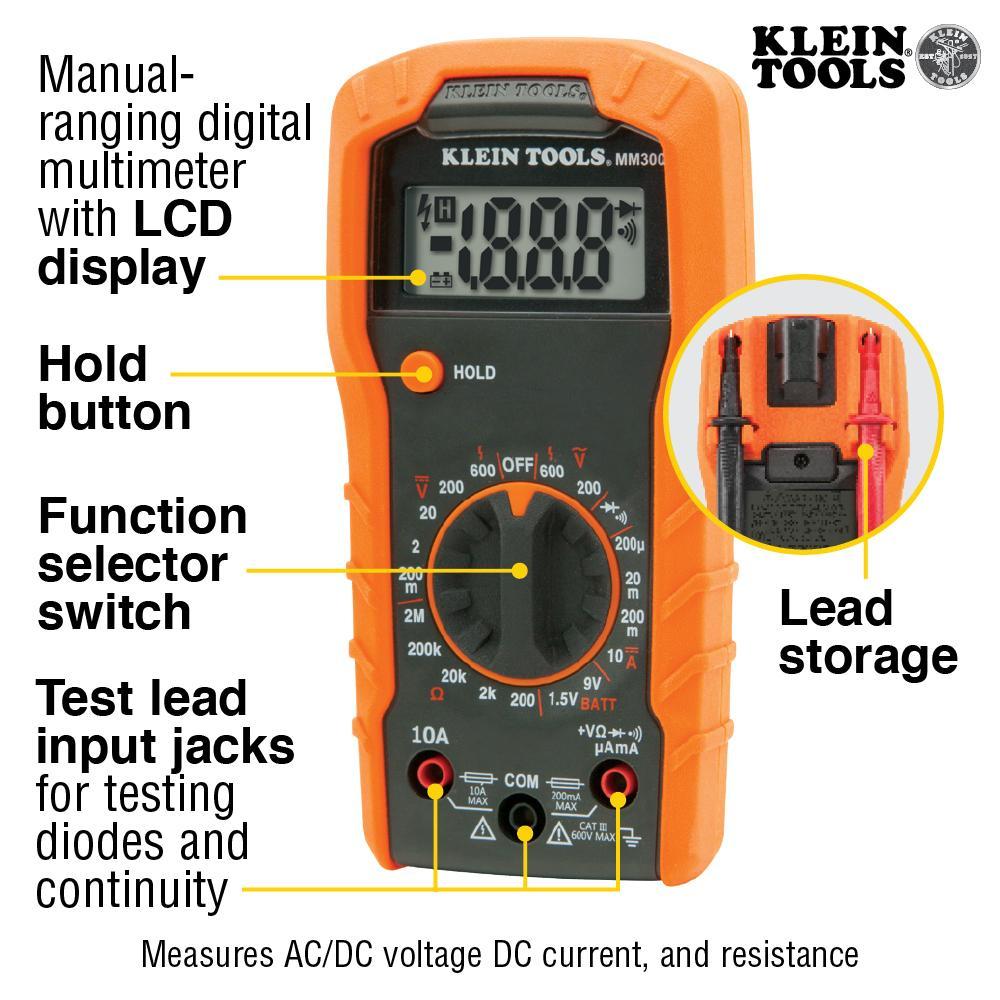Klein® 69149P Electrical Testers, Polymer Body and Electronic Components