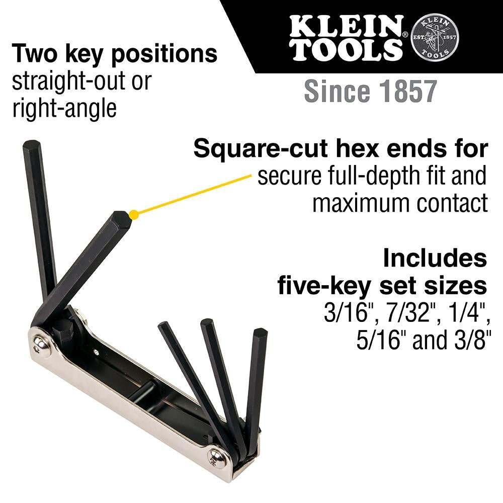 Klein® 70579 Folding Hex Key Set