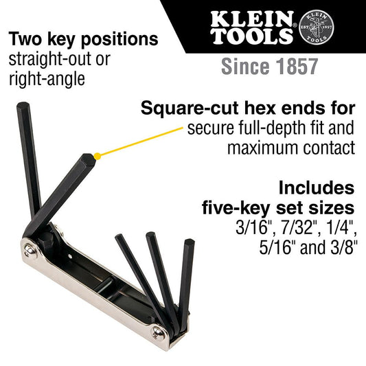 Klein® 70579 Folding Hex Key Set