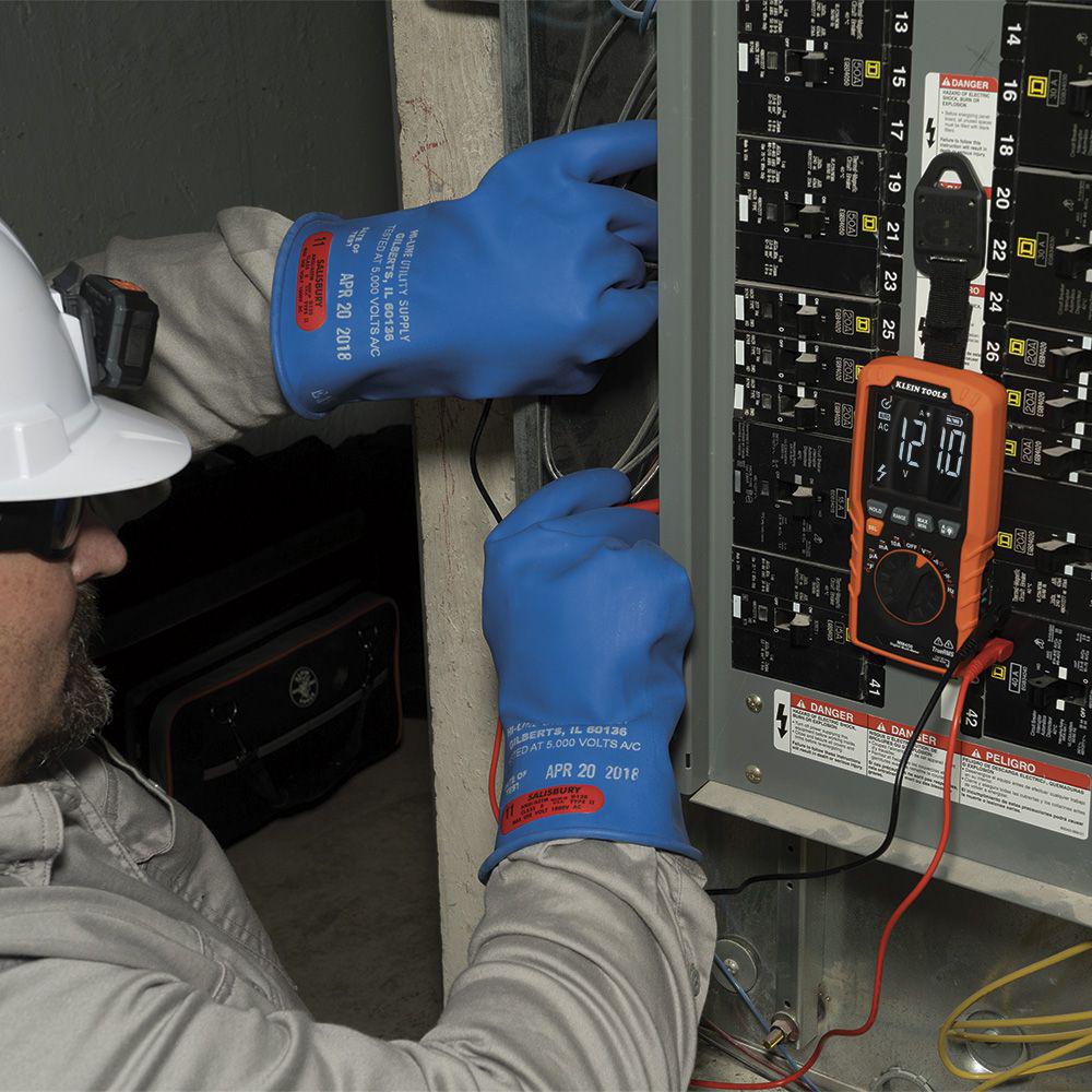 Klein® MM450 Auto-Ranging Multimeter, 600 VAC/VDC, 10 A, 50 mOhm, LCD Display