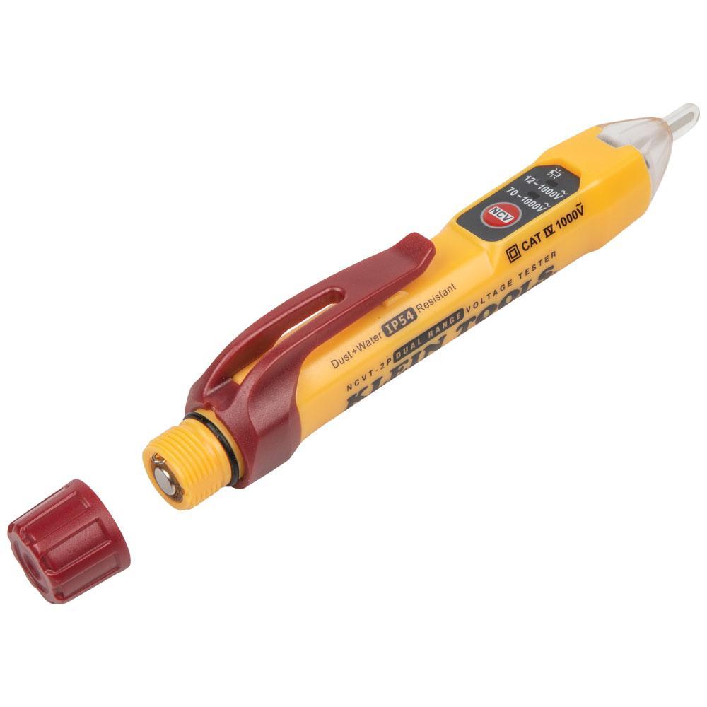 Klein® NCVT2P Dual Range Non-Contact Voltage Tester, 70 to 1000 VAC/12 to 1000 VAC Max Measurable
