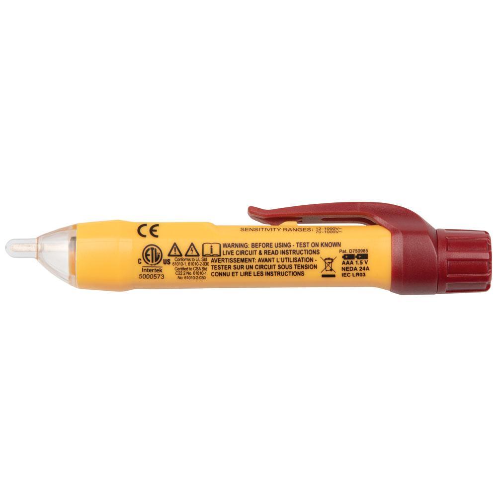 Klein® NCVT2P Dual Range Non-Contact Voltage Tester, 70 to 1000 VAC/12 to 1000 VAC Max Measurable