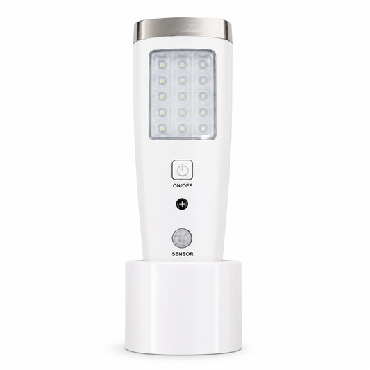 LED Emergency Flash/Night Light, 5 W, 4000K, 120V, White