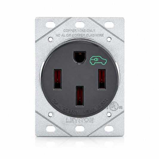 Leviton® 50A 125/250v EV CHARGER OUTLET HEAVY DUTY