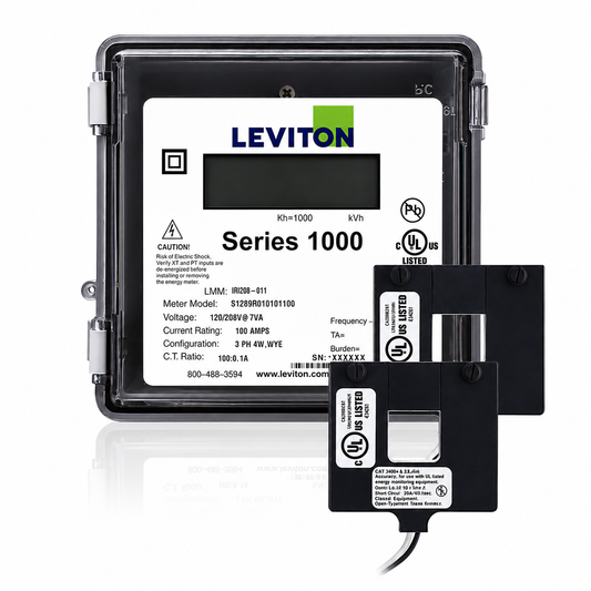 Leviton® VerifEye 1O240-2W Series 1000 1-Phase 3-Wire Outdoor Split Meter Kit, 120/240 VAC