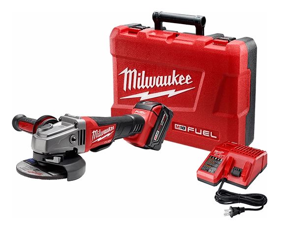Milwaukee M18 FUEL 2780-21 Cordless Grinder Kit, 4-1/2 in./5 in. Dia Wheel, 5/8-11 Arbor/Shank, 18 VDC, Paddle Switch No-Lock, Li-Ion Battery, 1 Battery