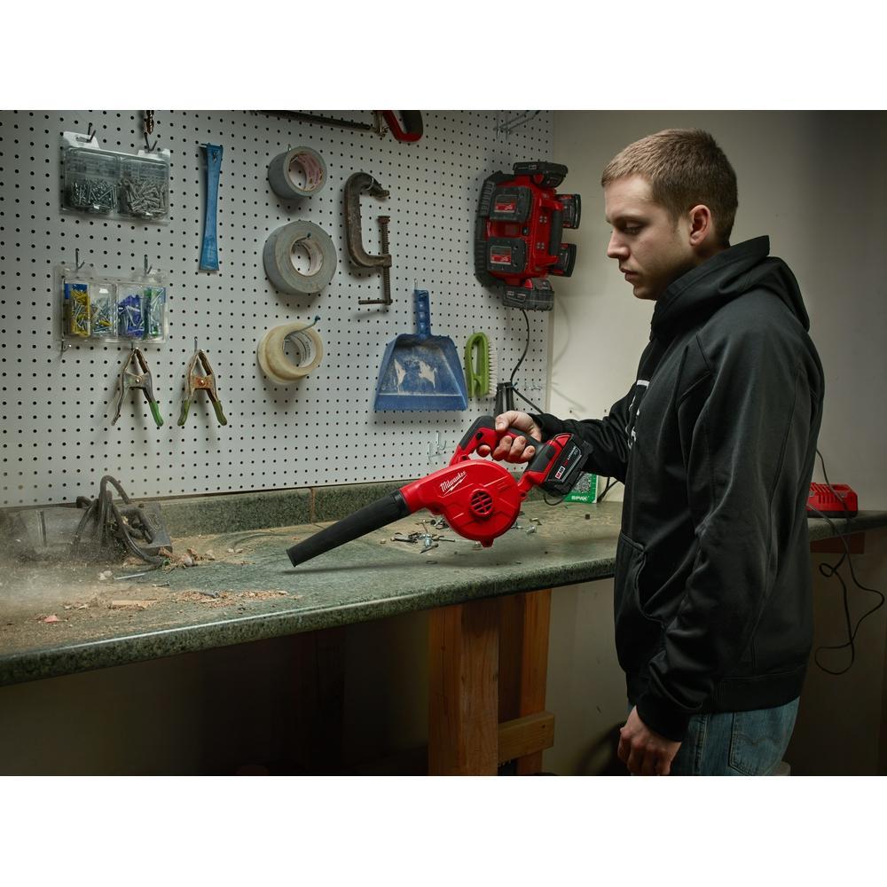 Milwaukee M18 0884-20 Compact Blower, 160 mph Air Flow, 18 VDC Li-Ion Battery