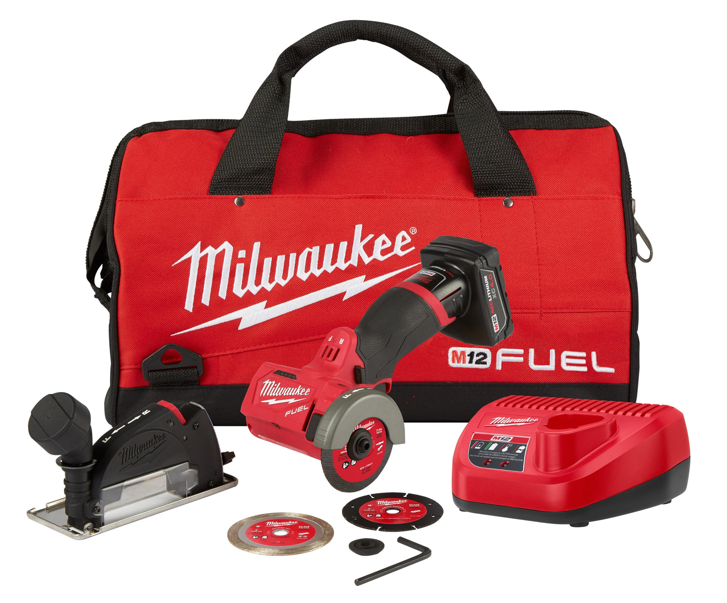 Milwaukee M12 FUEL 2522-21XC Compact Cordless Cut-Off Saw Kit, 3 in Blade