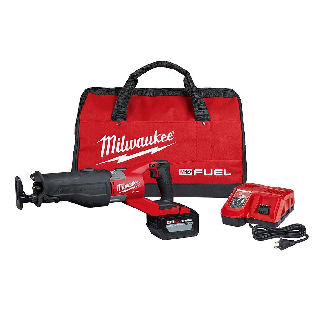 Milwaukee 272221HD M18 FUEL SUPER SAWZALL Reciprocating Saw Kit, 18V, HD12.0 Battery