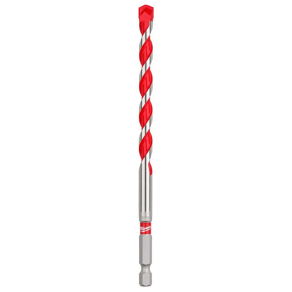 Milwaukee 48-20-9016 SHOCKWAVE Single Ended Hammer Drill Bit, 5/16 in Drill Bit, 1/4 in Hex Shank, 4 in Cutting Depth, Carbide Cutting Edge, 6 in OAL