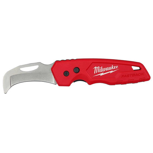 Milwaukee Fastback 48-22-1526 Lockable Folding Pocket Knife, Stainless Steel Hawkbill Blade, 2.45 in L Blade
