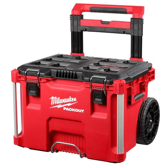 Milwaukee PACKOUT 48-22-8426 Waterproof Rolling Tool Box, 18.9 in H x 25.6 in W x 22.1 in D