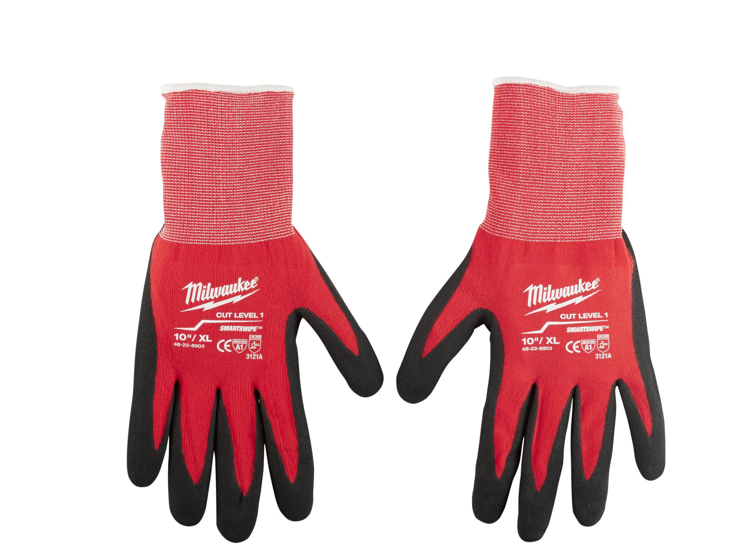 Milwaukee 48-22-8903 Breathable Unisex Gloves, XL, Nylon/Lycra Blend, Knit Cuff, Resists: Cut and Puncture, ANSI Cut-Resistance Level: A1, ANSI Puncture-Resistance Level: 1