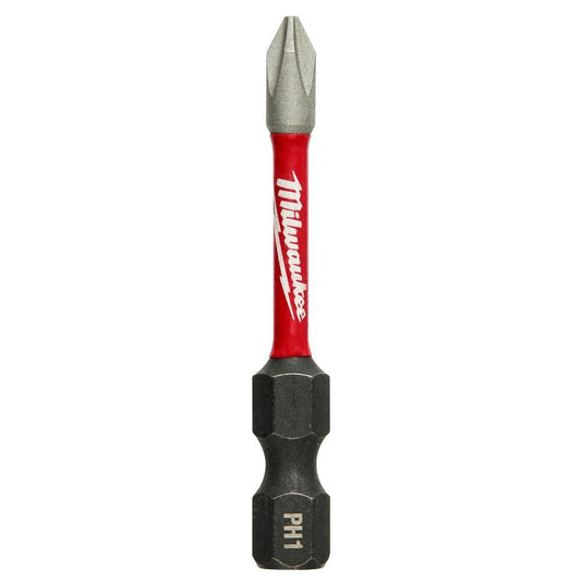 Milwaukee SHOCKWAVE 48-32-4638 Impact Driver Bit, PH1 Phillips Point, 2 in OAL, 1/4 in, Steel