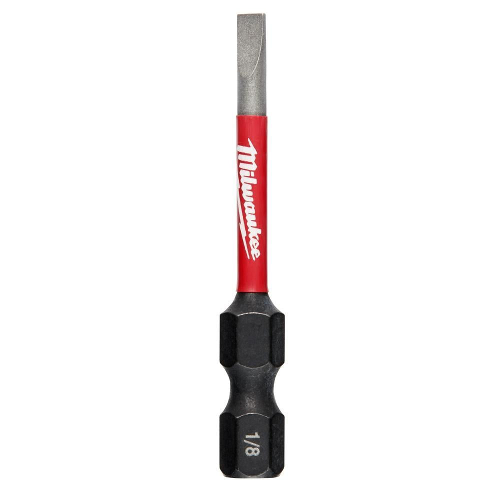 Milwaukee SHOCKWAVE Impact Duty 48-32-4916 Impact Power Bit, 1/8 in Slotted Point, 2 in OAL, 1/4 in, Steel