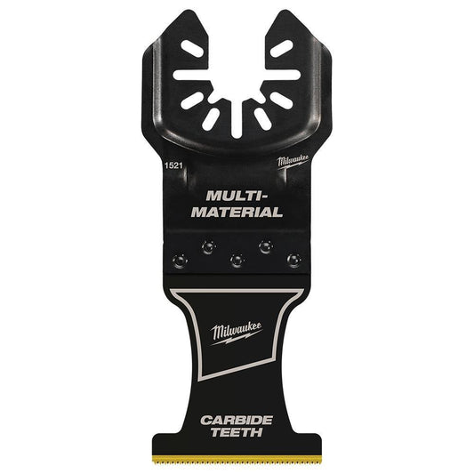 Milwaukee 49251523 OPEN-LOK 1-3/8 in. Carbide Teeth Multi-Material Blade 3-Pack, For Oscillating Multi-Tools