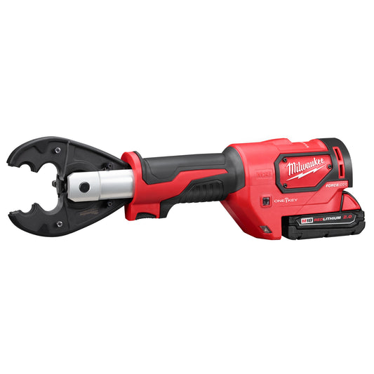 Milwaukee M18 FORCE LOGIC 2678-22BG Utility Crimping Kit With D3 Grooves and Fixed BG Die, 6 ton Crimping, 18 VDC, Li-Ion Battery