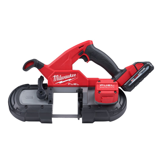 Milwaukee M18 FUEL 2829-22 Compact Cordless Portable Band Saw, 3-1/4 in Cutting, 35-3/8 in L Blade, 18 VDC, 3 Ah Li-Ion Battery