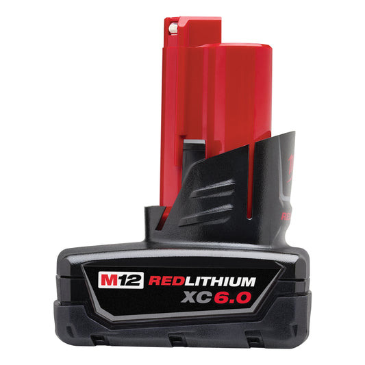 Milwaukee 48-11-2460 Battery Pack, 6 Ah Li-Ion Battery, For Use With 12 VDC Cordless Tool