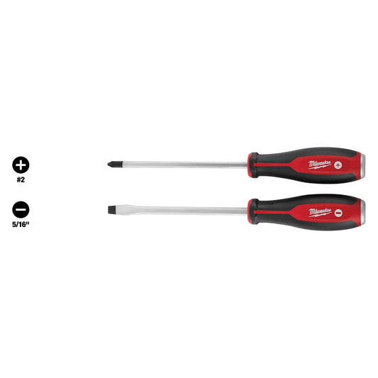 Milwaukee 48-22-2702 Demolition Screwdriver Set, 2 Pieces, Forged Steel/Plastic/Rubber