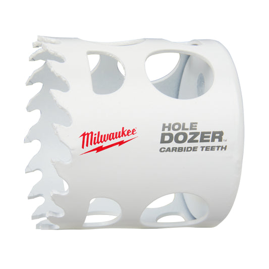 Milwaukee HOLE DOZER 49-56-0724 Hole Saw With Carbide Teeth, 2-1/4 in Dia, 1.62 in D Cutting, Carbide Cutting Edge, 5/8-18 Arbor
