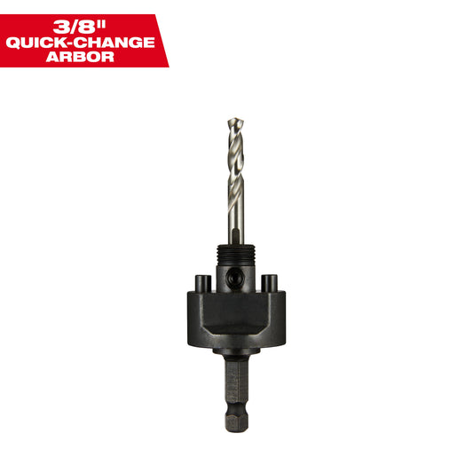 Milwaukee 49-56-7250 Large Thread Quick-Change Universal Hole Saw Arbor, 5/8-18 Arbor, 3/8 in, Steel