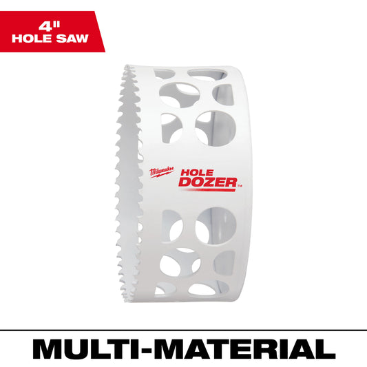 Milwaukee HOLE DOZER 49-56-9645 Hole Saw, 4 in Dia, 1-5/8 in D Cutting, Bi-Metal/8% Cobalt Cutting Edge