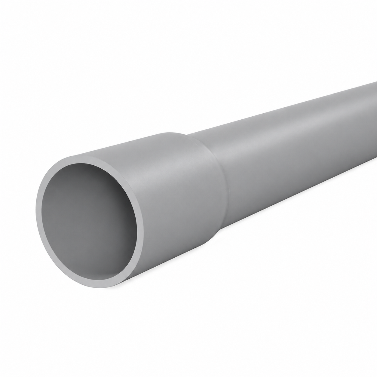 PVC Electrical Conduit, 1 in. Trade Size, Schedule 80, Gray, 10 ft.