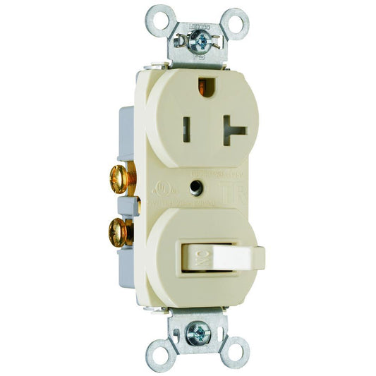 671TRI Duplex Tamper-Resistant Decorator Receptacle, 125 V 15 A, Ivory