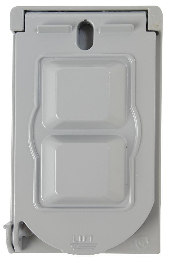 CA1G Heavy Duty Weatherproof Cover With Self Closing Lid, 2.81 in L x 2.81 in W x 1-1/2 in D, Die Cast Zinc