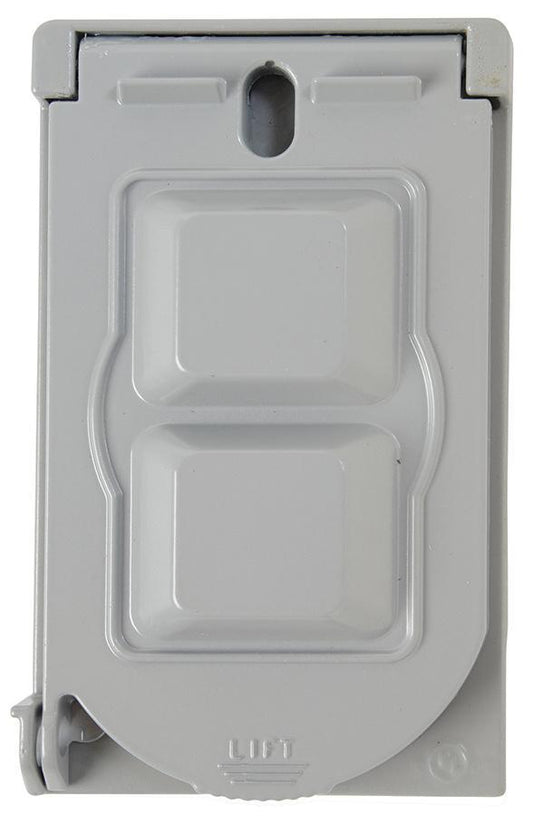 CA1G Heavy Duty Weatherproof Cover With Self Closing Lid, 2.81 in L x 2.81 in W x 1-1/2 in D, Die Cast Zinc