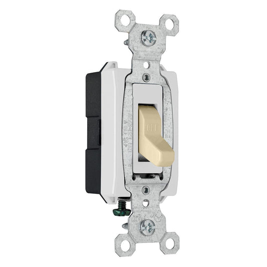 CS15AC1I Heavy Duty Toggle Switch, 120/277 VAC, 15 A, 1/2, 2 hp Power Rating